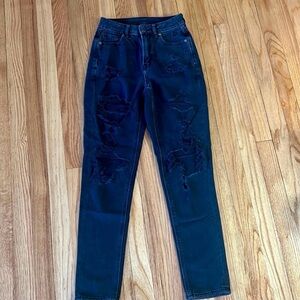 American eagle black jeans comfort stretch waistband size 000